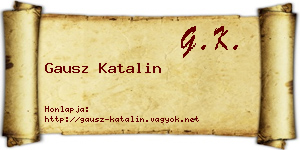 Gausz Katalin névjegykártya